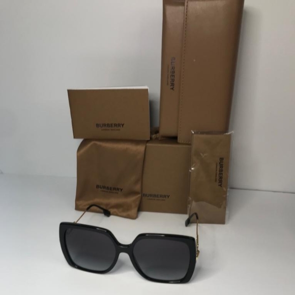 💯 Originl Burberry Luna Gray Gradient Square Ladies Sunglasses BE4332F 30018G - Picture 9 of 17